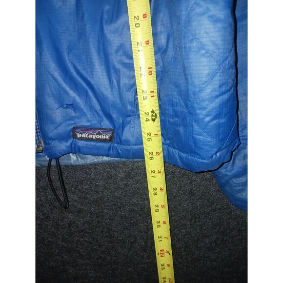Patagonia Vintage Hooded Jacket Women Small Aqua Blue Insulated Coat *flaws** - Picture 13 of 13